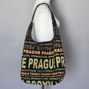 Robin Ruth Prague Central Europe Black and Cream  Women's Boho Hobo Bag O/S